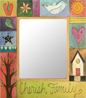 8"x10" Frame –  Colorful "Cherish Family" frame with block icons