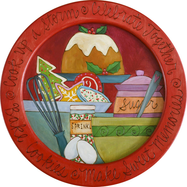 16" Round Tray –  Perfect for serving at a Christmas party or for Santa's milk and cookies