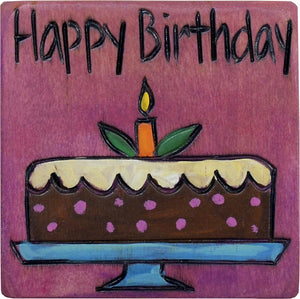 Large Perpetual Calendar Magnet –  "Happy Birthday," perpetual calendar magnet with chocolate cake and candle