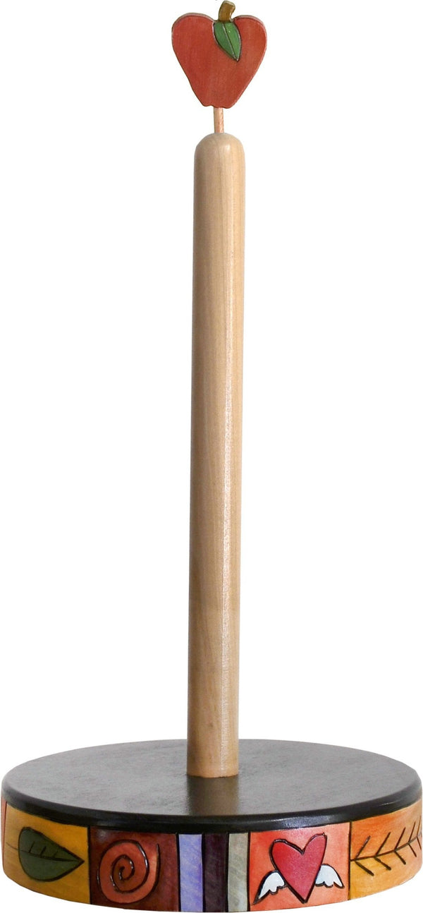 Paper Towel Holder –  Lovely and eclectic paper towel holder with colorful patterns and choice of 5 finial options