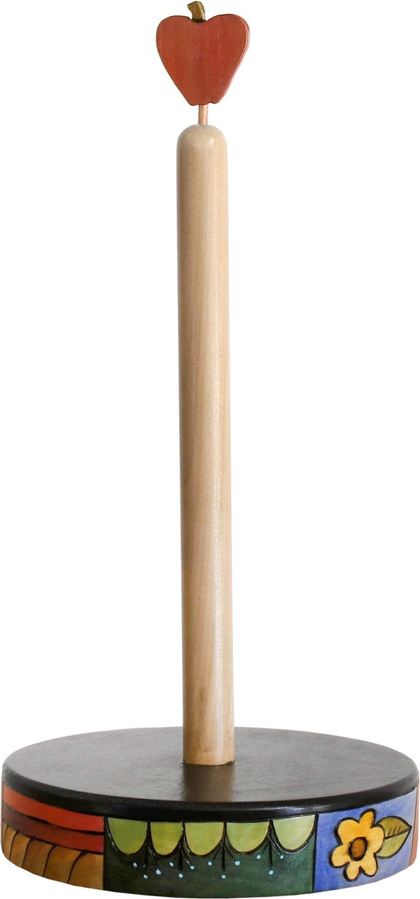 Paper Towel Holder –  Lovely and eclectic paper towel holder with colorful patterns and choice of 5 finial options