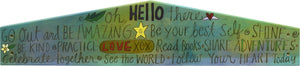 Door Topper –  Colorful door topper in blue and green hues with inspirational phrases