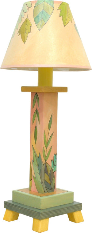 Milled Candlestick Lamp –  Sweet and simple foliage lamp motif