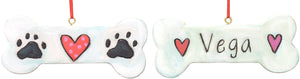Custom Dog Bone Ornament –  Love your dogs like family? Get them their own Custom Dog Ornaments!