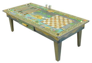 Cool colored jungle vs ocean game table with 3 fun games to play with loved ones