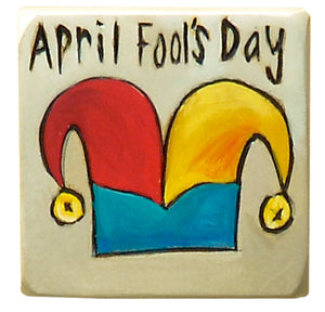 Large Perpetual Calendar Magnet –  Playful jester hat "April Fool's Day" magnet