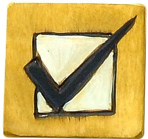 Small Perpetual Calendar Magnet – Checkbox icon to be sure you don't miss your right to vote in upcoming elections