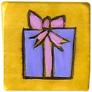 Small Perpetual Calendar Magnet – Sweet pink and purple present for a loved one's birthday
