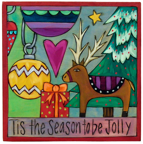 color christmas wood plaque
