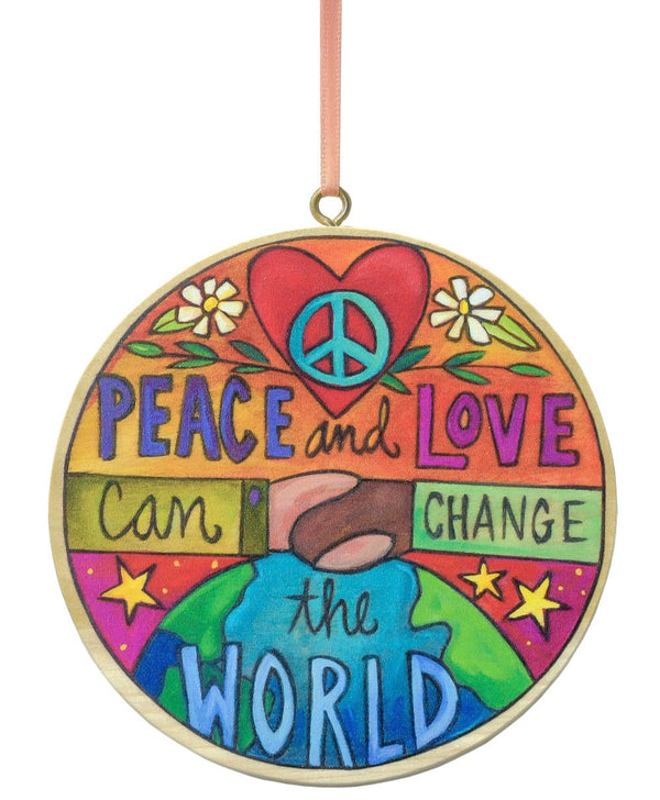 "Spread Peace" Circle Ornament