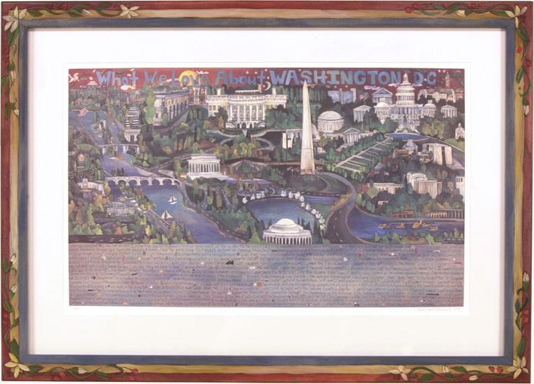 Framed WWLA Washington DC Lithograph –