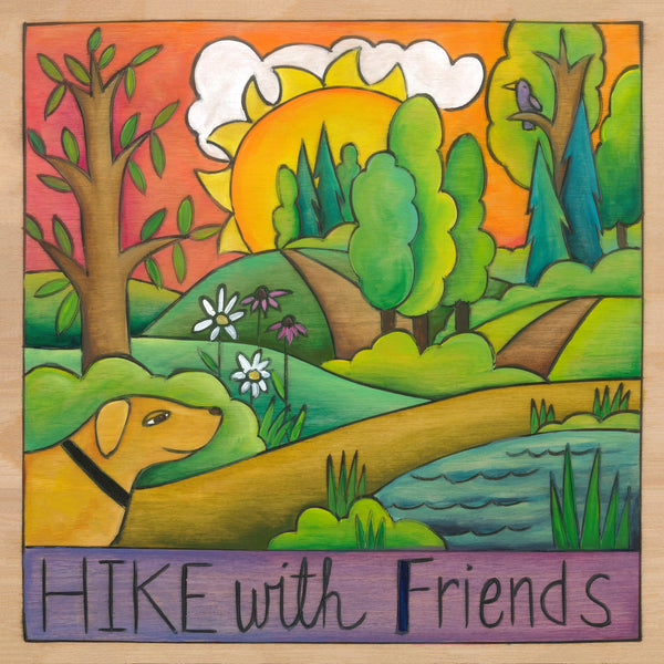 "Enjoy the Outdoors" Plaque – An outdoor adventure design, made more fun with company front view