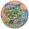 "Wondrous Wisconsin" Lazy Susan – "Badger State" lazy susan with beautiful scenes of Wisconsin motif front view