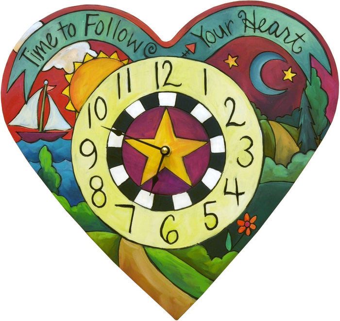 "Loving Time" Heart Shaped Clock