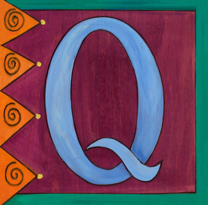 "Q" Alphabet Letter Plaque