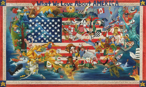 WWLA America Lithograph –  Beautiful and ornate litho print honoring "What We Love About America"