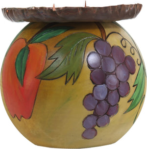 Ball Candle Holder –  Beautiful candle base with fruiting motifs