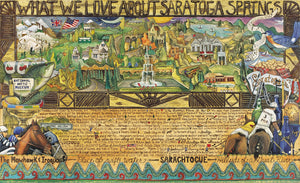WWLA Saratoga Springs Plaque –  "What We Love About Saratoga Springs" plaque with beautiful scenes of Saratoga Springs motif