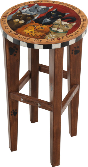 Round Stool –  Adorable stool with kitty theme design