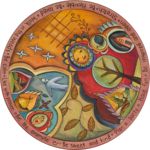 Bohemian vibe design with beautiful funky icons in medallions