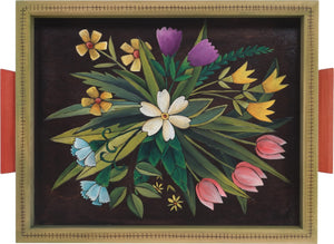 Large Rectangular Tray –  Beautiful and elegant tray with floral motifs