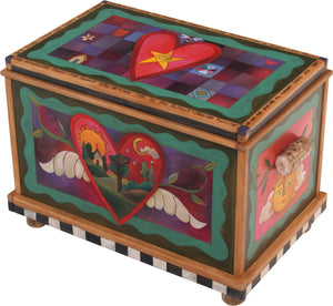 Chest –  Love themed chest with sun, moon and heart motif