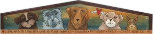 Door Topper –  "Love Me/Love My Dog" door topper with dog motif