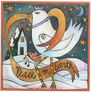 10"x10" Plaque –  "Peace on Earth" holiday plaque