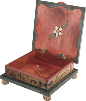 Keepsake Box – Landscape and tree of life within a heart and vine design