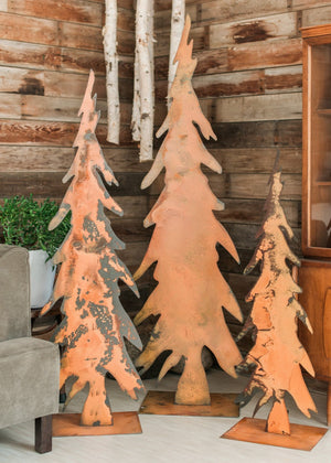Tall Pencil Tree Sculpture – These showstopper tree sculptures would look perfect alone or grouped at your front door, within your landscaping, near the fireplace, or as a Christmas card display during the holidays - so versatile! main view