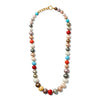 Rainbow Pebble Pearl Necklace