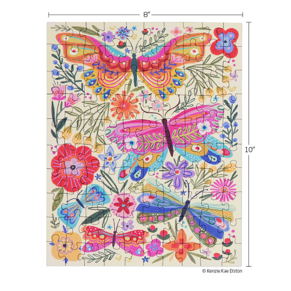 100 Piece Puzzle Snax | Butterfly Floral