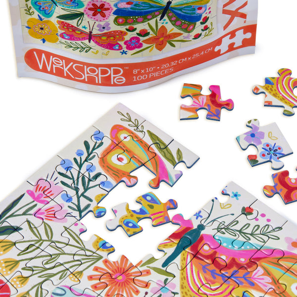 100 Piece Puzzle Snax | Butterfly Floral