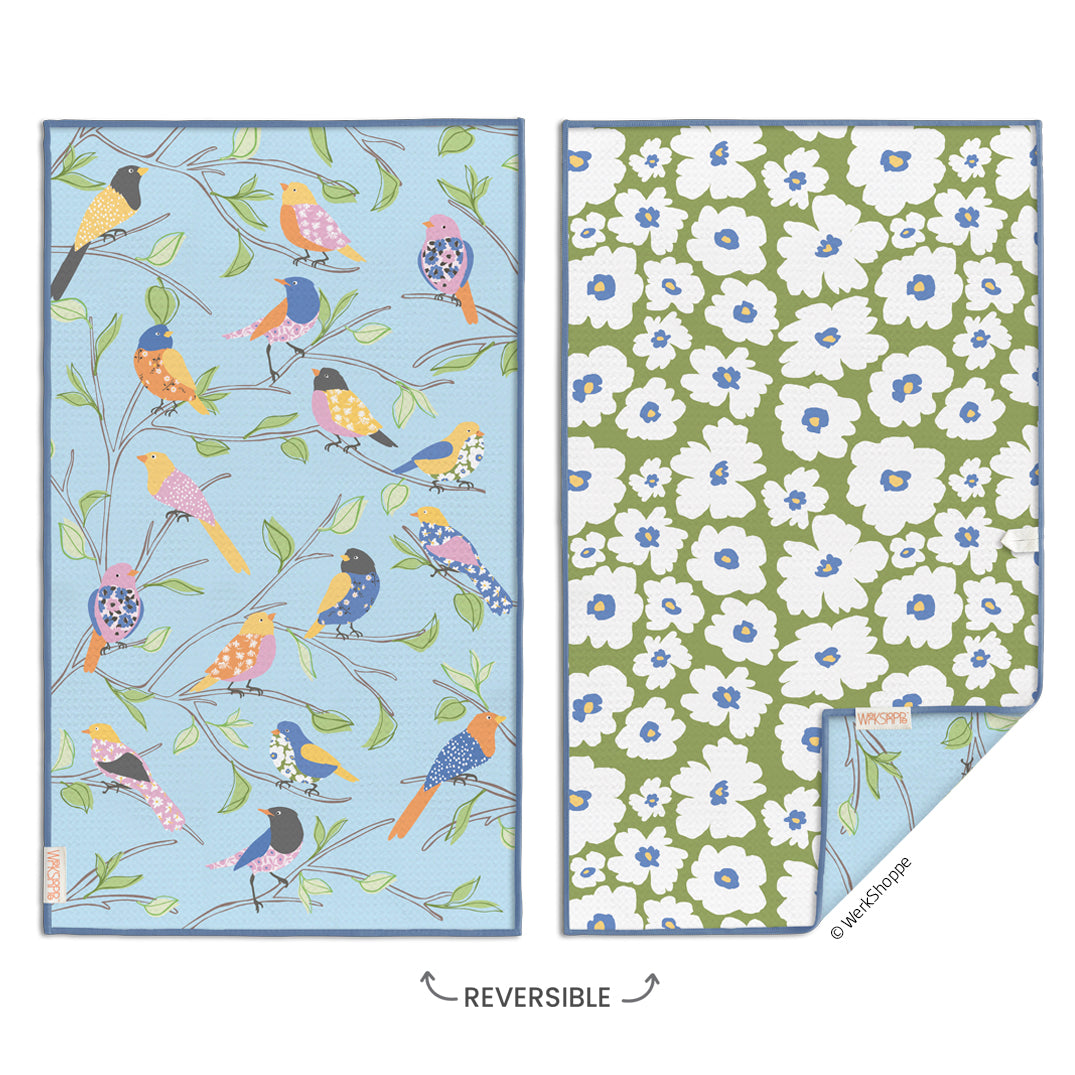 Microfiber Towel  Floral Finch & Friends