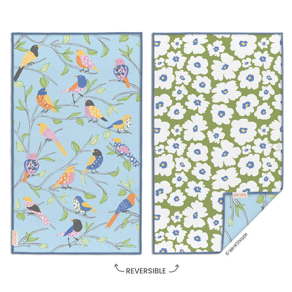 Microfiber Towel  Floral Finch & Friends