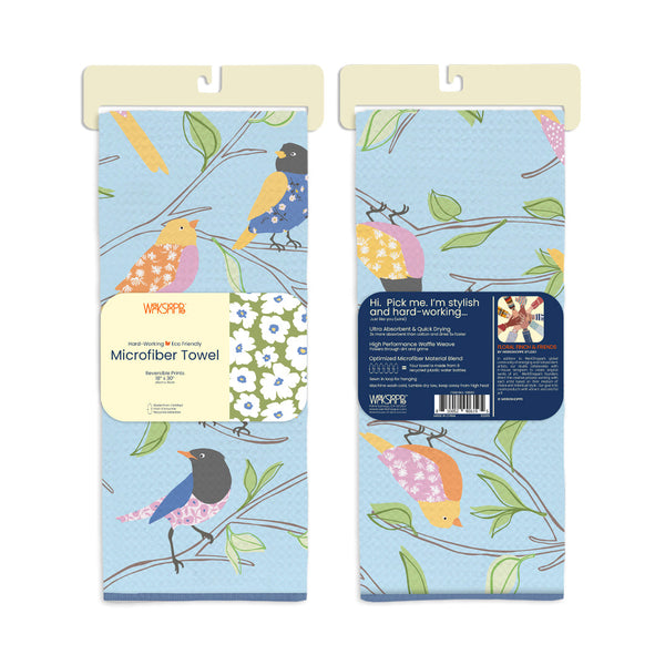 Microfiber Towel  Floral Finch & Friends