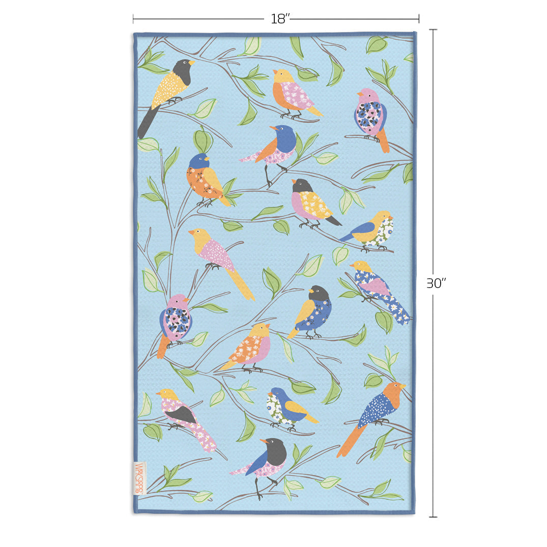Microfiber Towel  Floral Finch & Friends