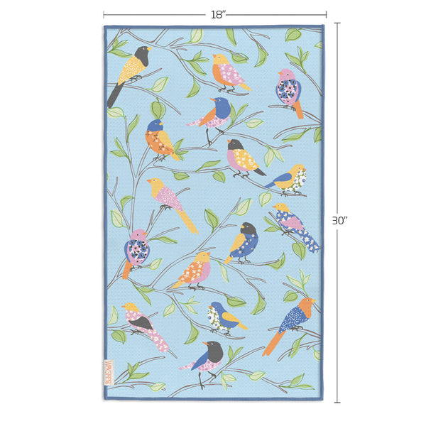 Microfiber Towel  Floral Finch & Friends