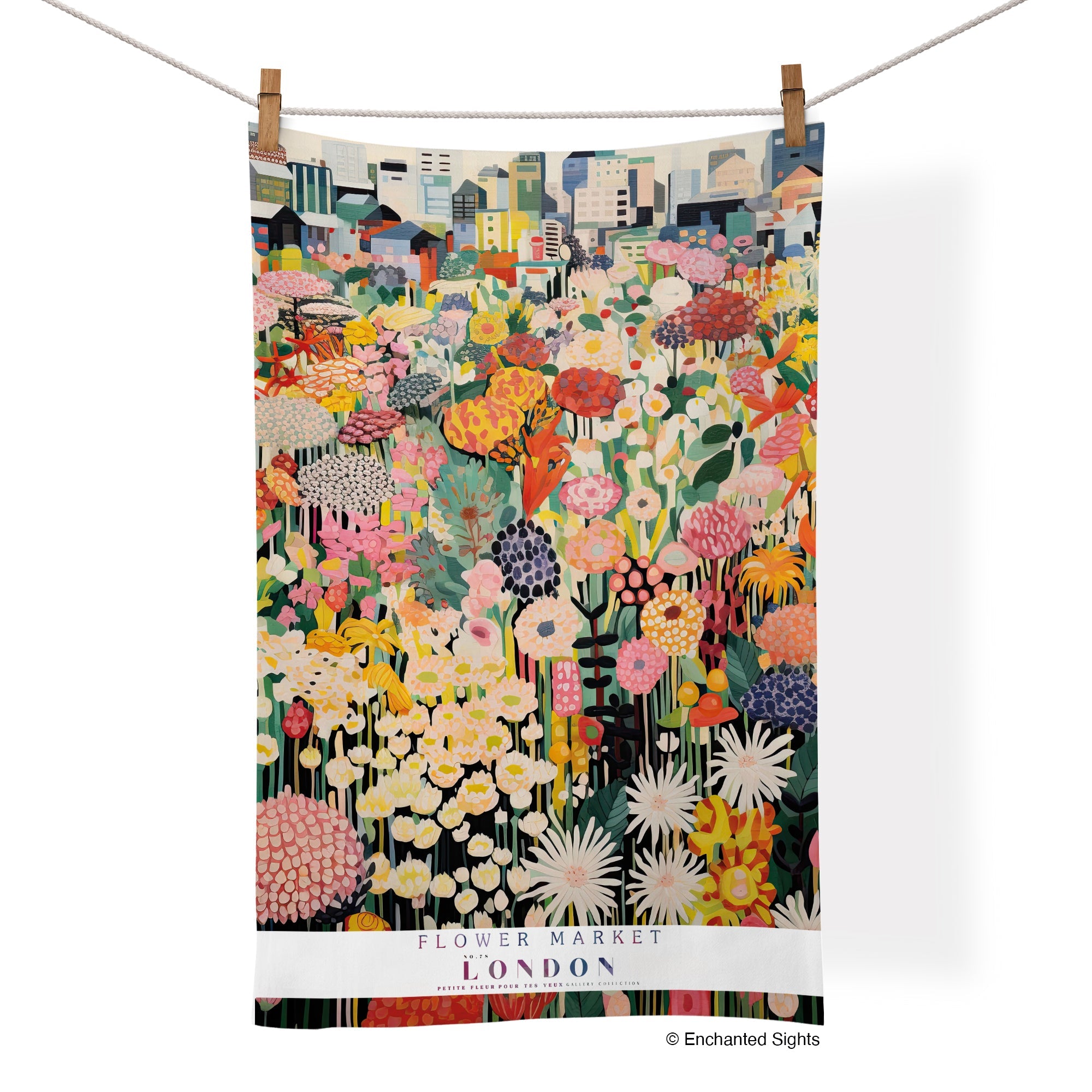 Cotton Tea Towel | Flower Market