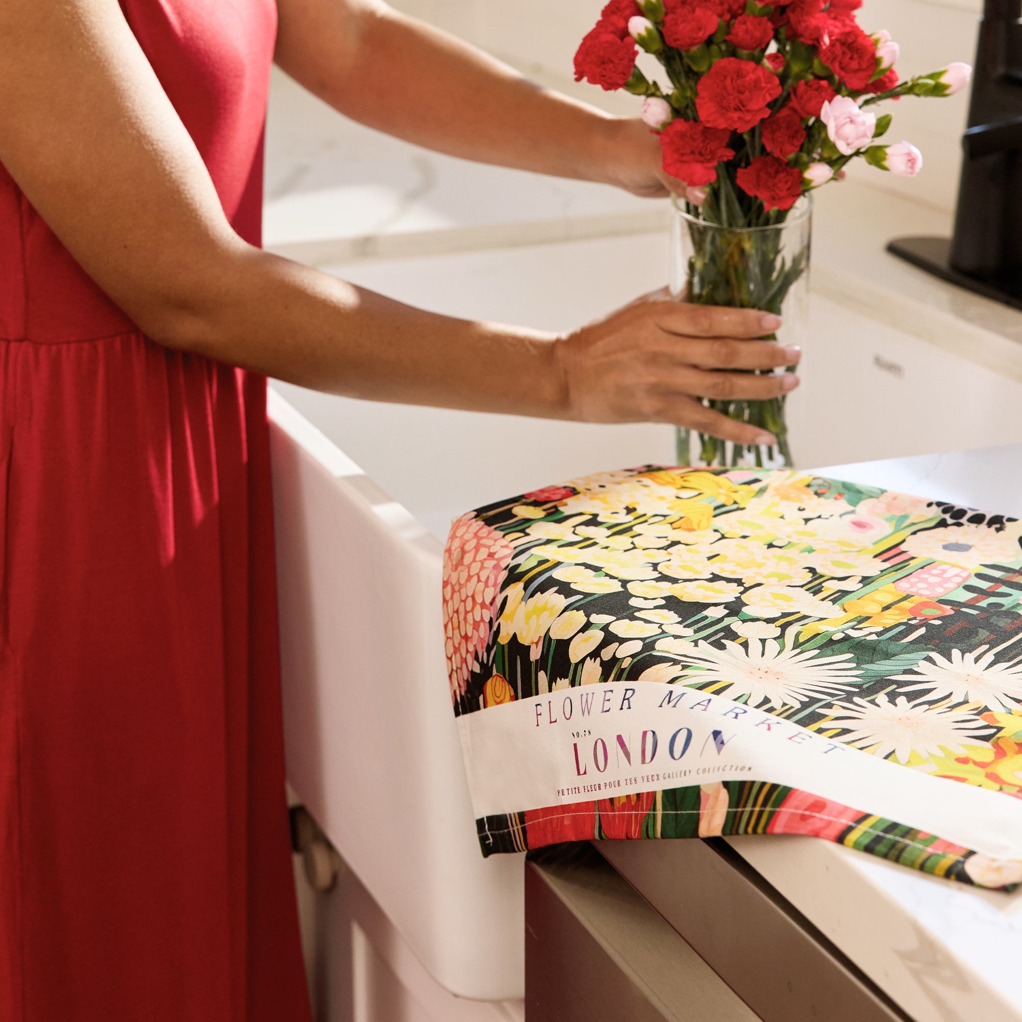 Cotton Tea Towel | Flower Market