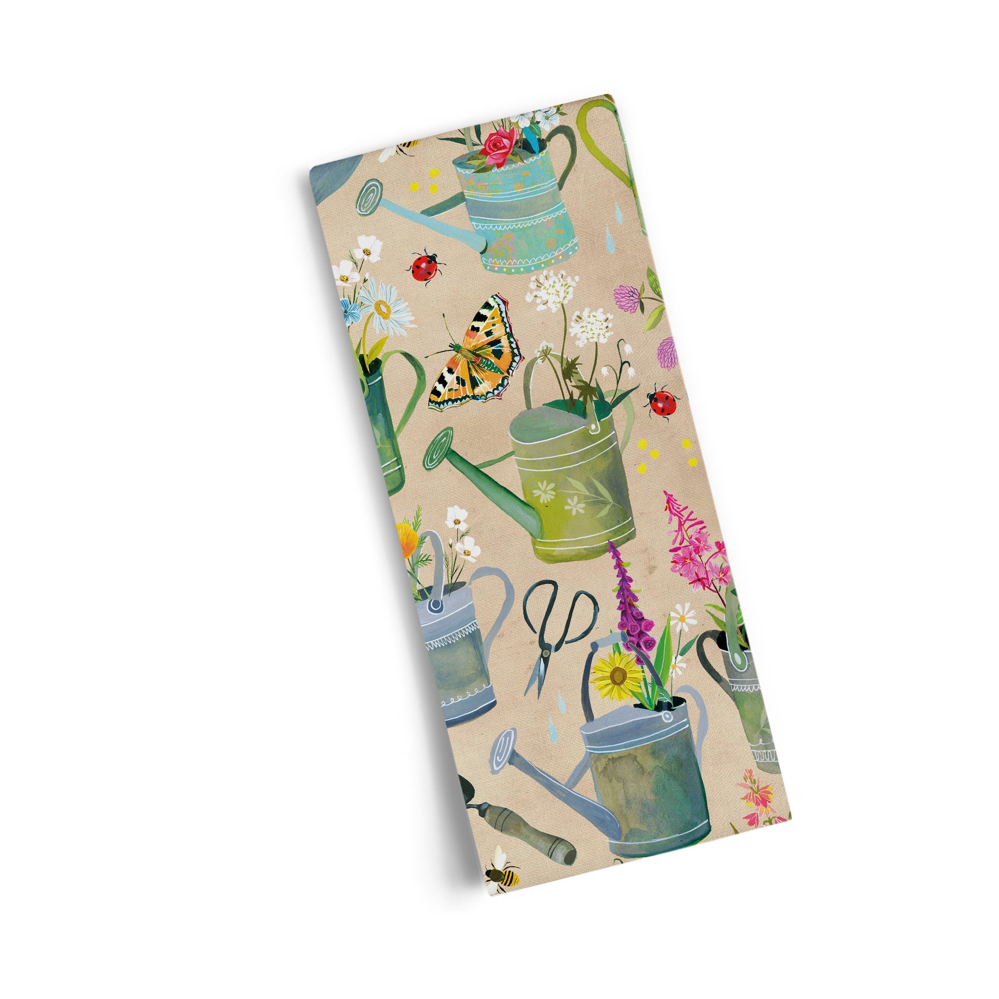 Cotton Tea Towel  Watering Cans