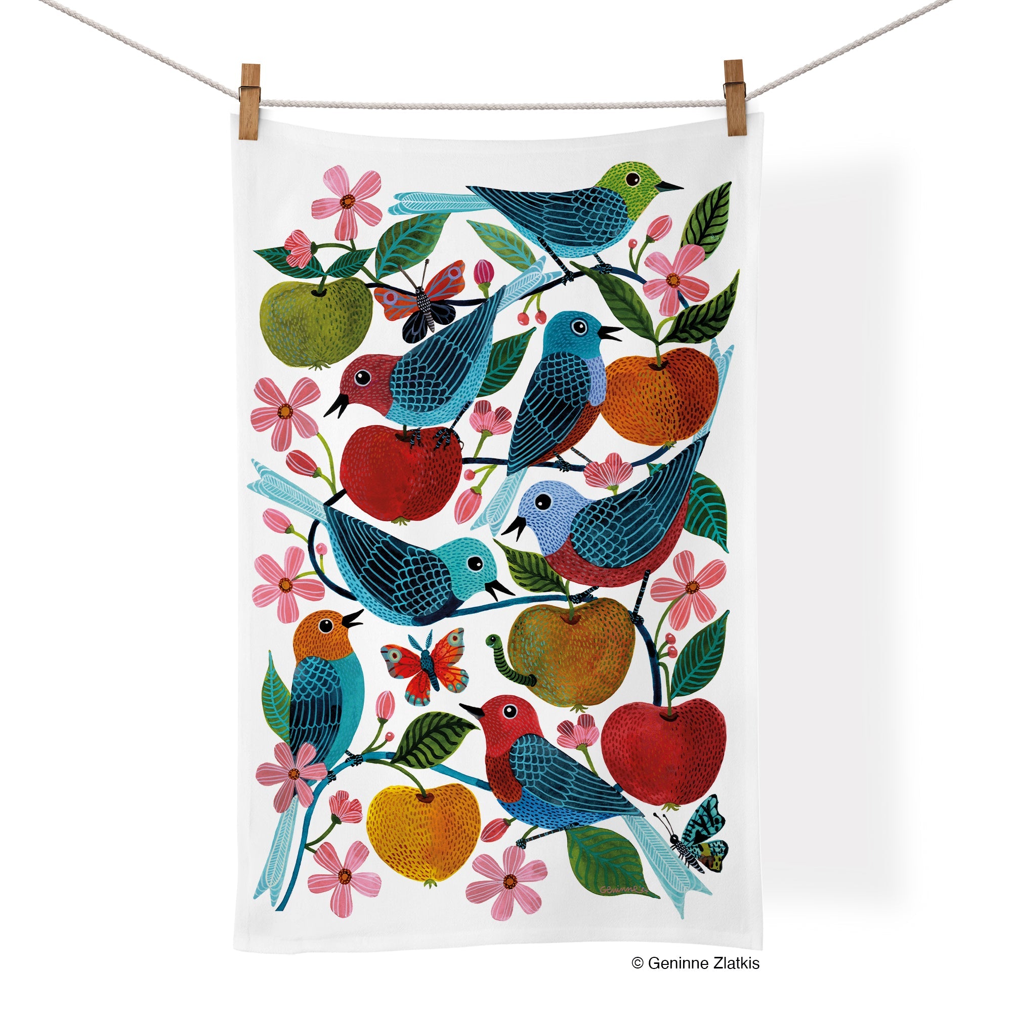 Apple Orchard Cotton Tea Towel