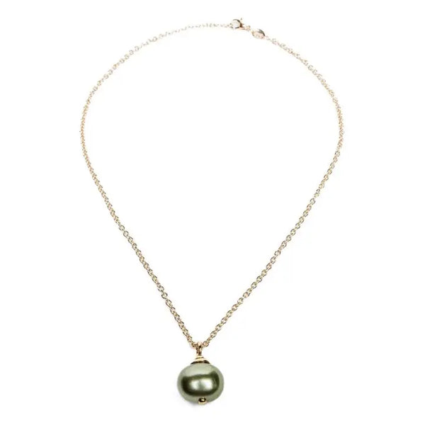 Lily Pad Pebble Pendant Necklace
