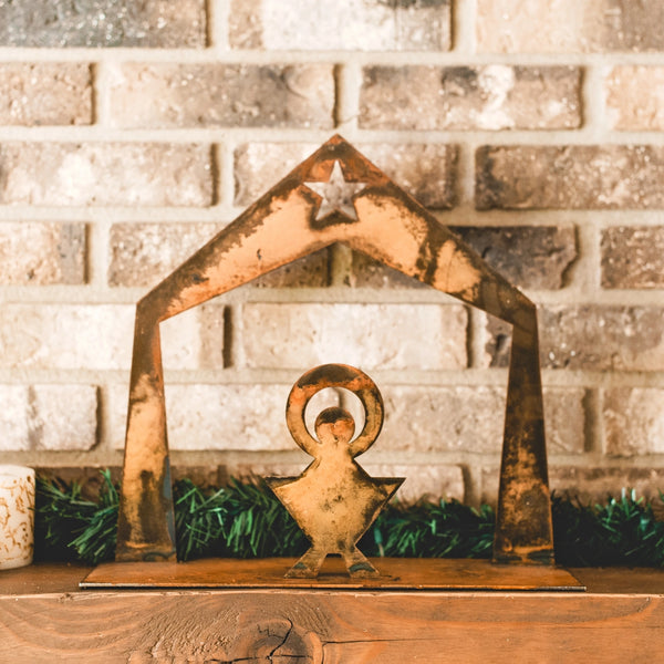 Simple Nativity Scene Sculpture