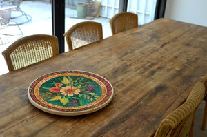 "Sprigs of Spring" lazy susan on dining table