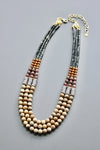 3 Strand Beaded Necklace