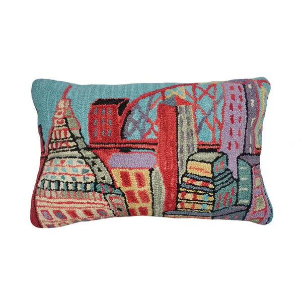 Wool Hooked Pillow | Bloomer City [Assorted]