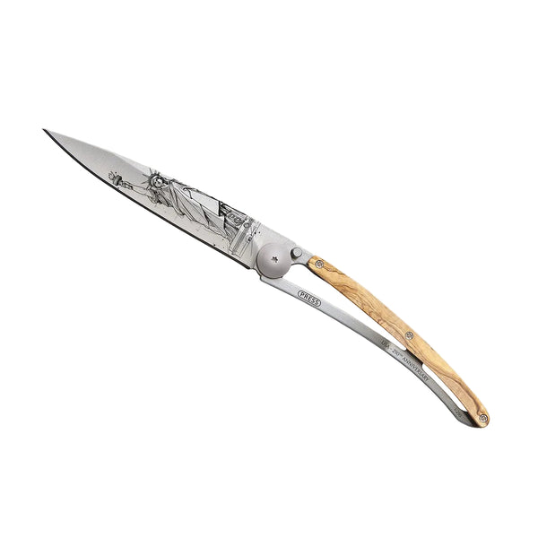 Pocket Knife | Olive Wood + Lady Liberty | USA 250th