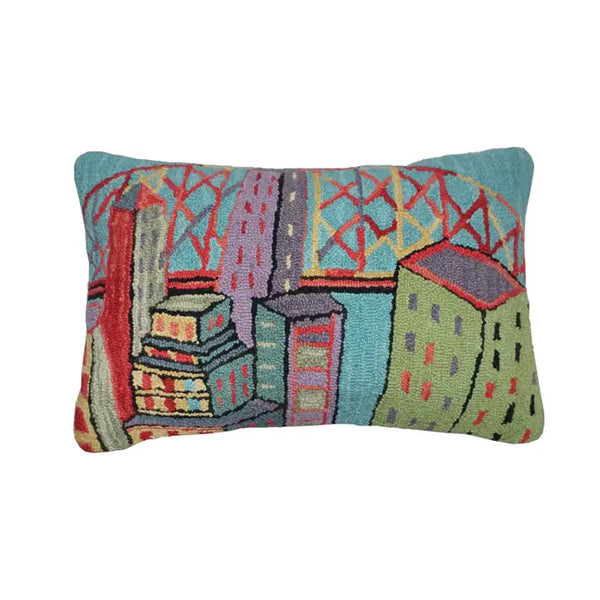 Wool Hooked Pillow | Bloomer City [Assorted]