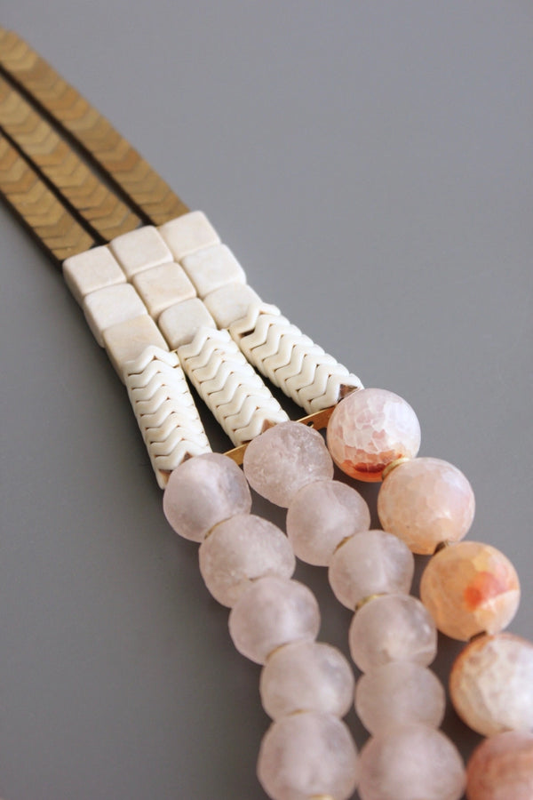3 Strand Beaded Necklace